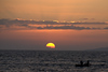 Kihei sun in water sunset